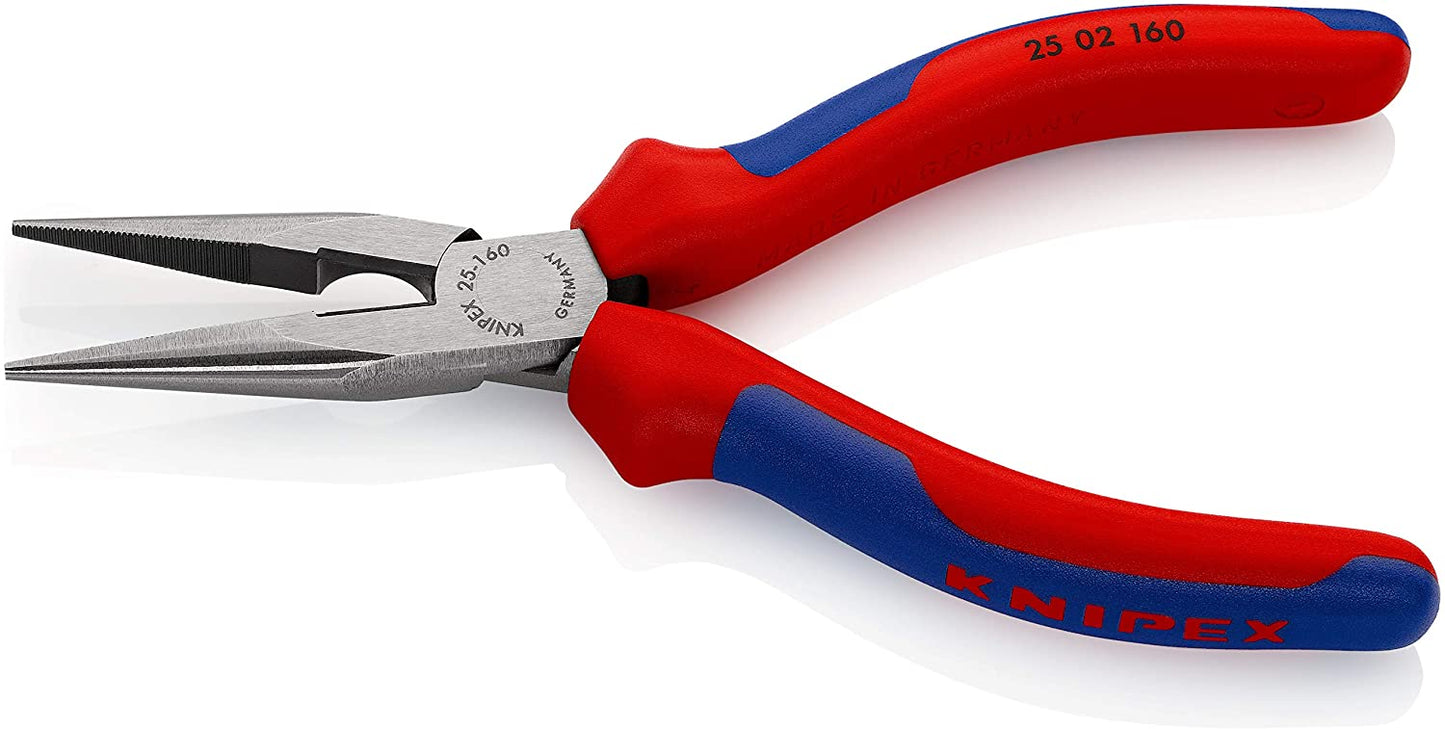 KNIPEX Flachrundzange mit Schneide 25 02 160