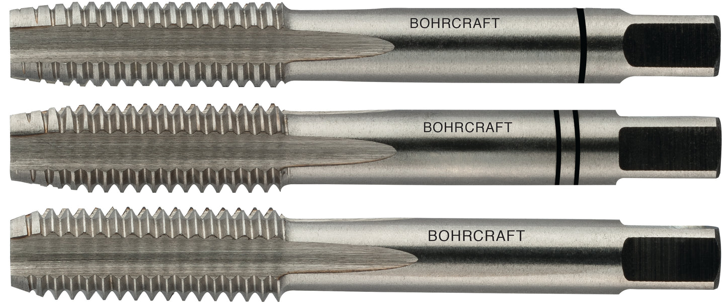 Bohrcraft GK12-K Handgewindebohrer M3-M12, HSS-G DIN 352 mit Kernlochbohrer, 28-tlg. 41001330028