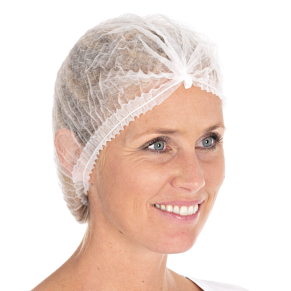 Hygonorm® Klipphaube aus Polypropylen-Vlies Light, weiß, Box à 100 Stk.