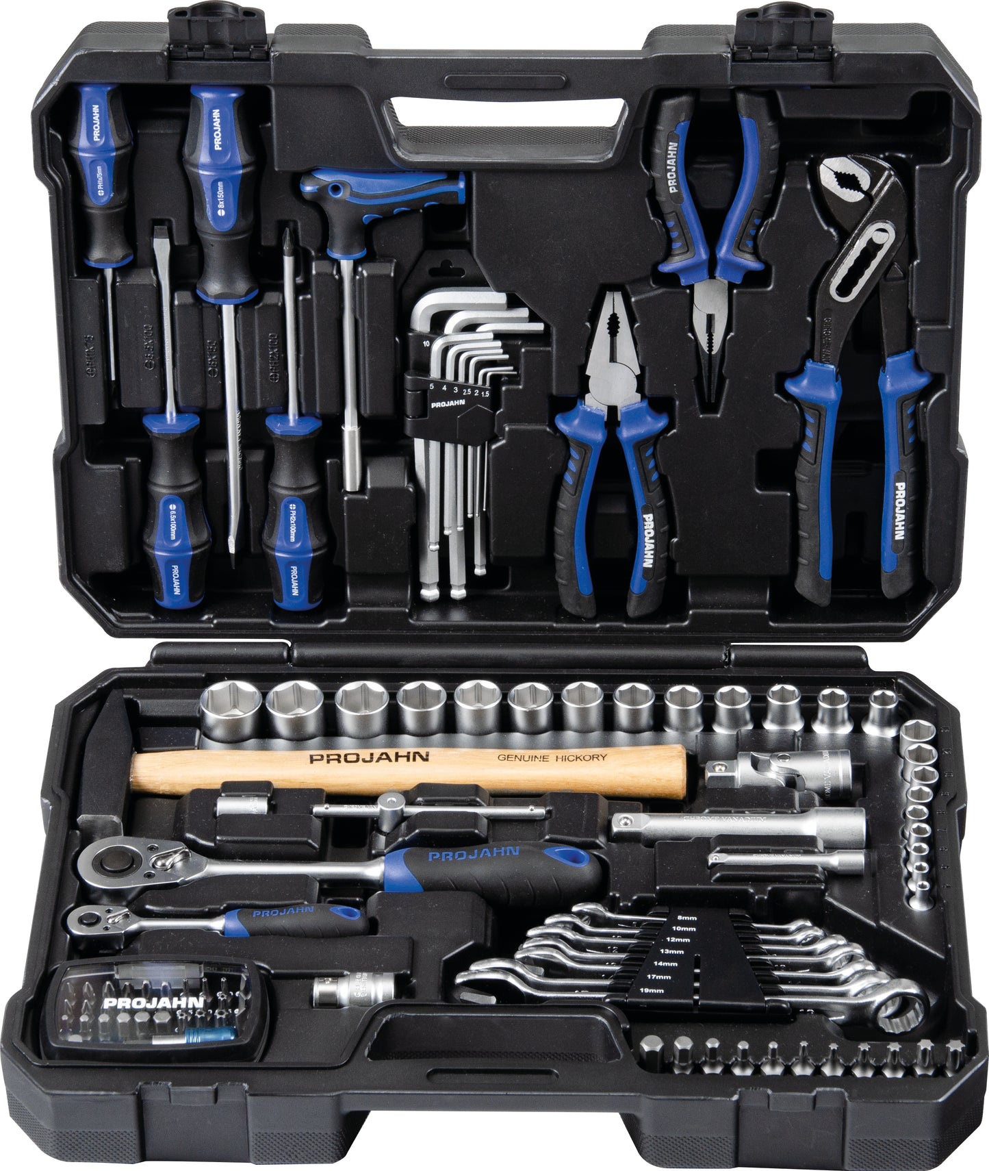 1/4" + 1/2" Werkzeugkoffer PROJAHN, 98-tlg. proficraft