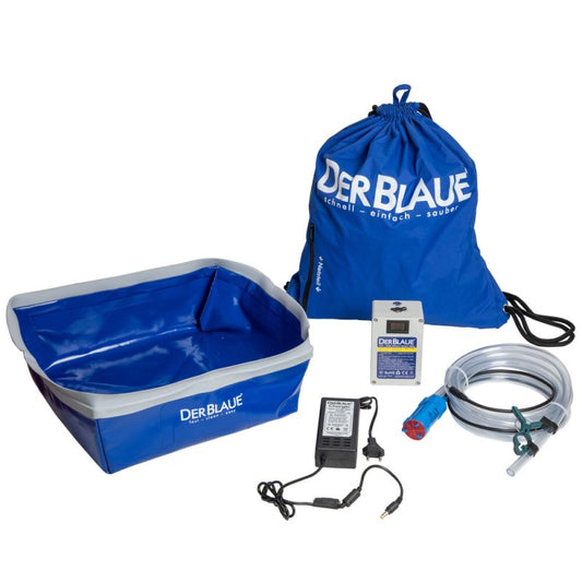Der BLAUE - Set Wanne , Pumpe, Akku & Netzteil