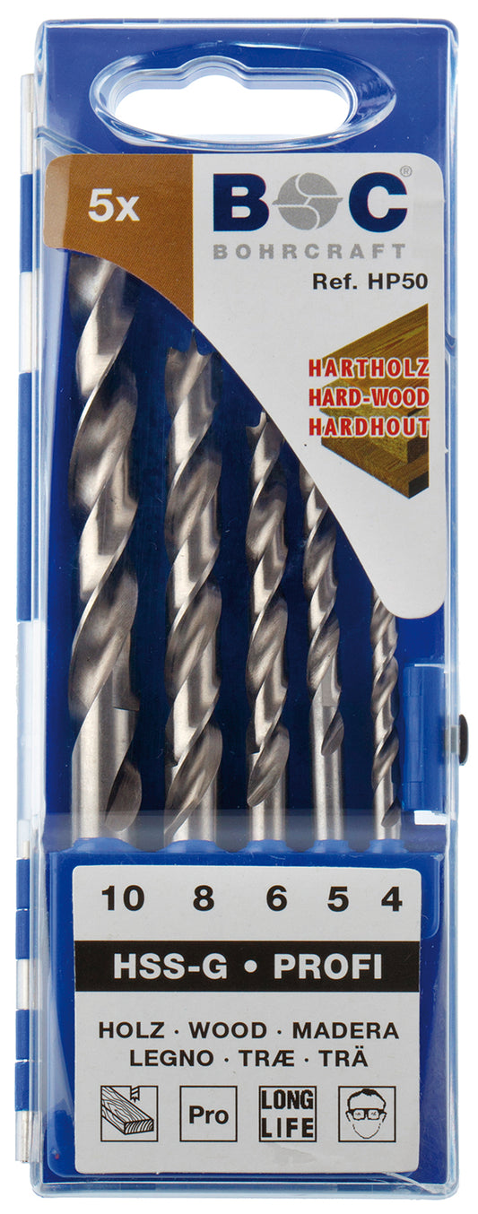 Bohrcraft HP Holzspiralbohrer-Set PROFI HSS-G versch. Varianten