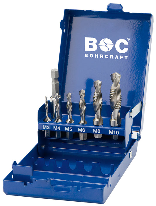 Bohrcraft MB7 Kombi-Gewindebohrer-Bits M3-M10 7-tlg.  41711410007
