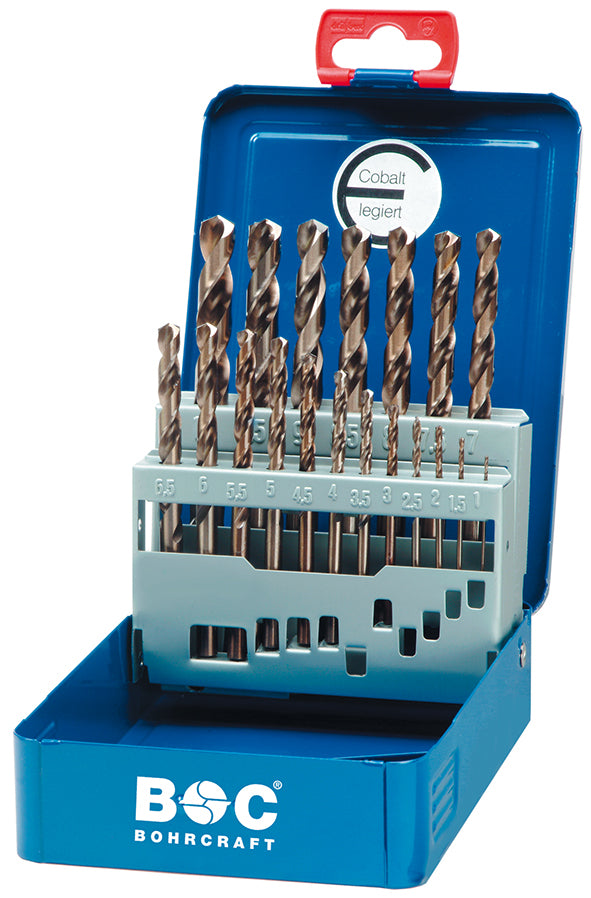 Bohrcraft ME10 Spiralbohrer HSS-E (Co5) DIN 338 kobaltlegiert mit Kreuzschliff versch. Varianten
